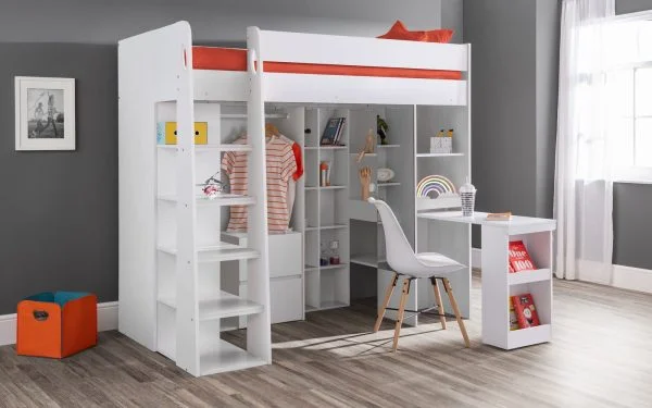 aurora high sleeper bed with storage