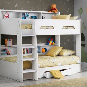 orion bunk bed white bunk bed with shelves