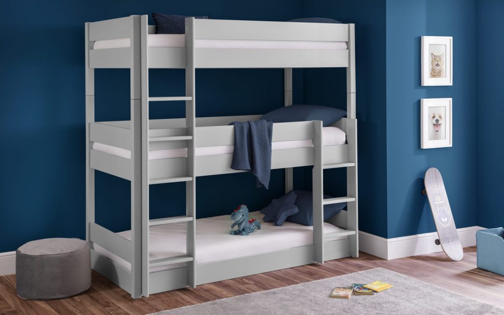 Trio Bunk Bed Grey Triple Bed €705 on BunkBed.ie