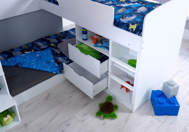 Oscar Triple Bunk Bed 3 Single Beds with Storage €945 on BunkBed.ie