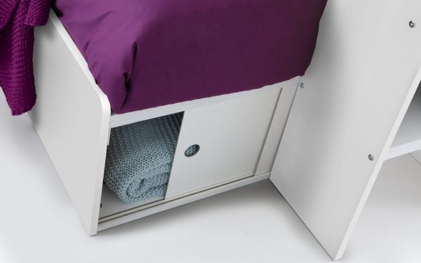 eclipse white bunk bed cupboard