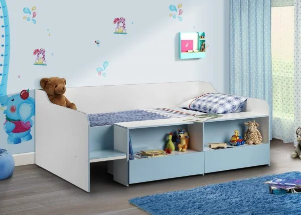 stella low sleeper cabin bed blue