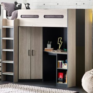 hercules loft bed wood grain