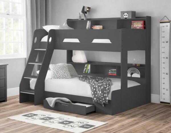 orion triple bunk bed black