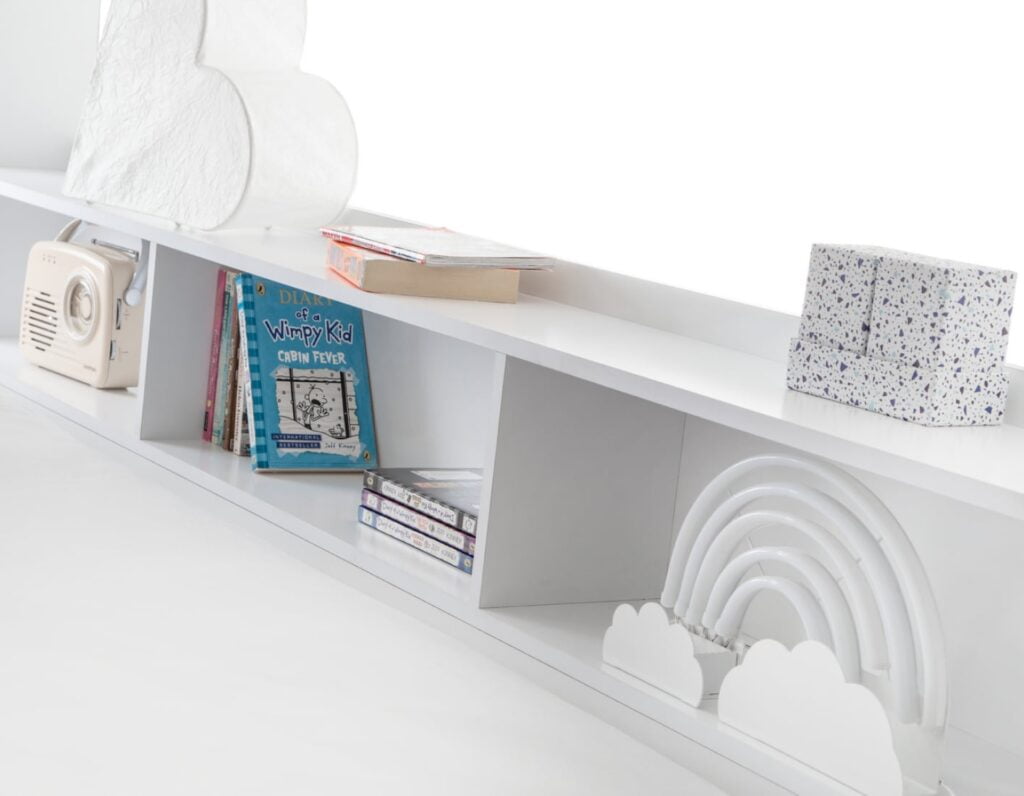 Orion Triple Bunk Bed White + Storage €835 on BunkBed.ie