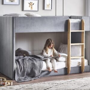 daytona fabric velvet bunk bed